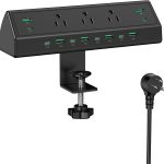 JGSTKCITY Desk Clamp Power and USB Charging Station