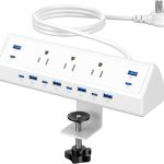 JGSTKCITY Desk Clamp Power and USB Charging Station